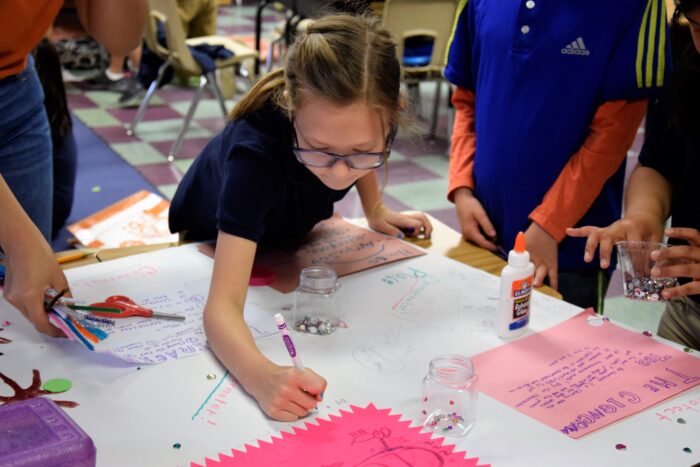 image of student drawing