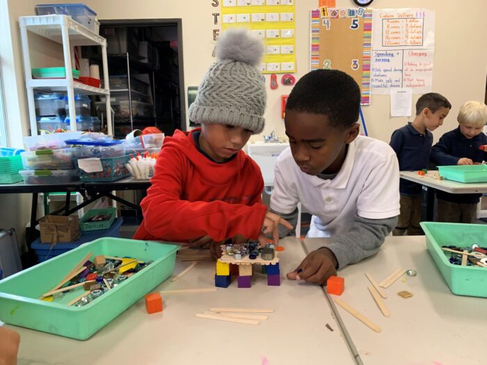 Students in STEAM class