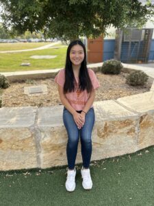 Angela Kim on the UT Elementary playground