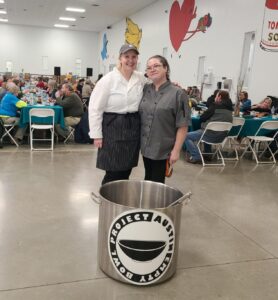 Chef Kim at the Austin Empty Bowl Project event.