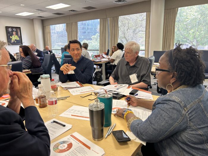 UT Elementary Board Members Lasher, McCarty Harris, Kallison and Estrada at a board training in September 2024.