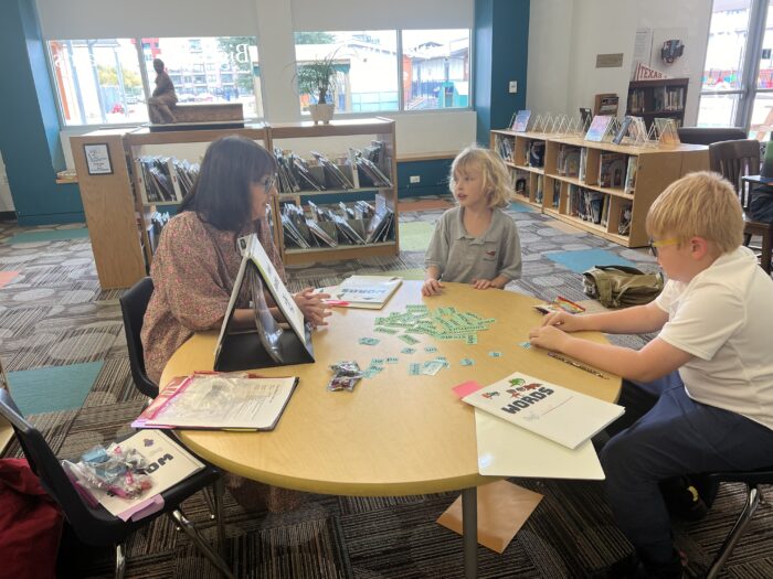 UT Elementary students working on their spelling during the research study