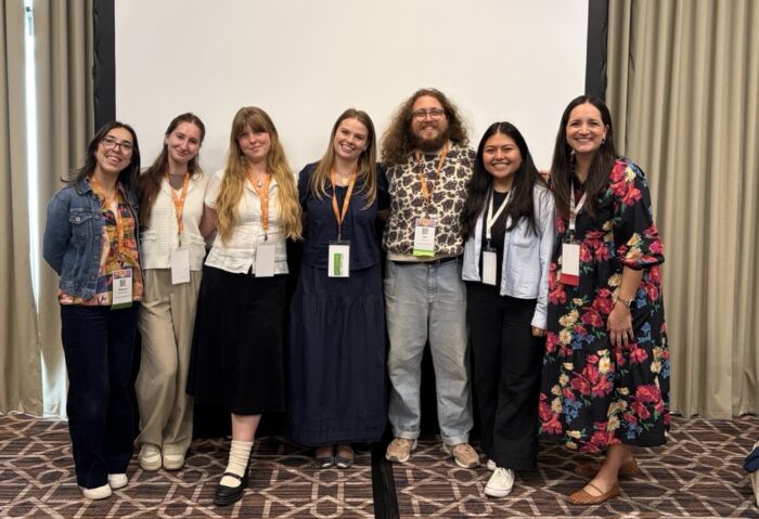 Andrea poses with some of her interns from last year and this year