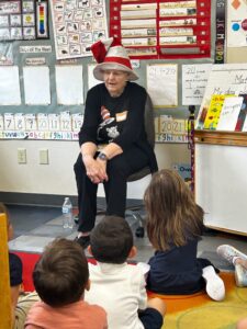 Sherry Melecki reading to students