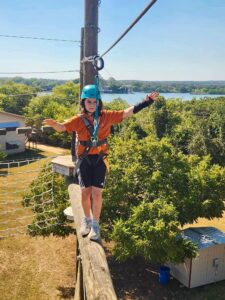 Outdoor school: balance beam